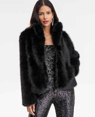 I.n.c. International Concepts Women's Long Pile Faux-Fur Chubby Jacket, Macy's Exclusive