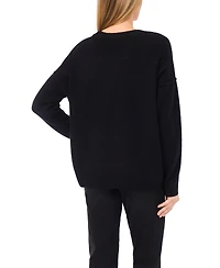 CeCe Women's Merry Candy Cane Detail Sweater