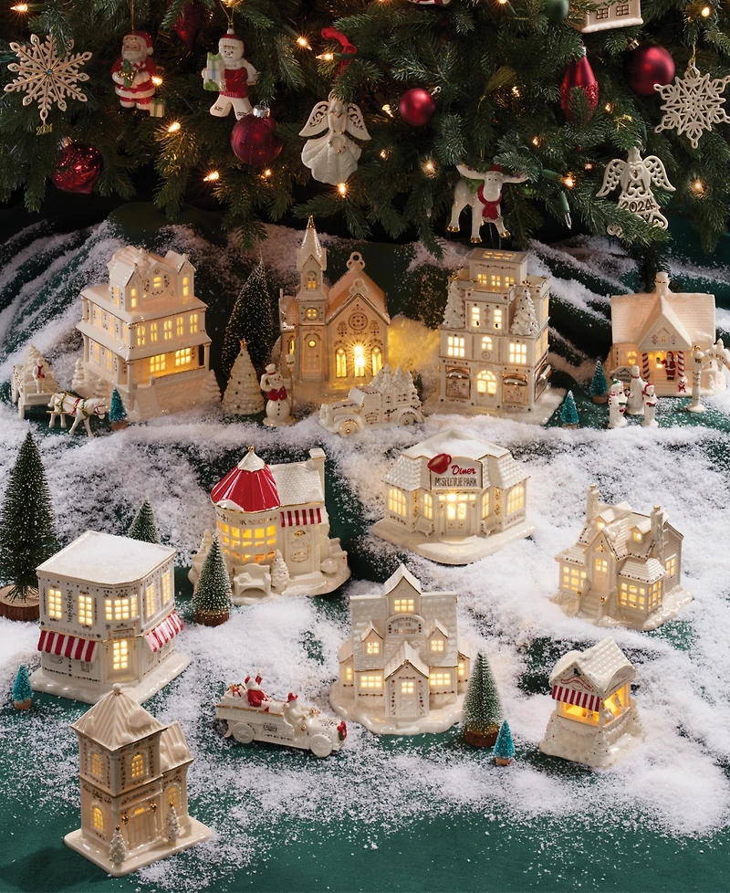 From The Vault! Lenox Mistletoe Park Fire Truck with Santa, Exclusively at Macy's