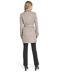 Calvin Klein Women's Asymmetrical Belted Wrap Coat
