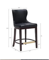 Manhattan Comfort Blair 40.9" Leatherette Upholstered Counter Stool