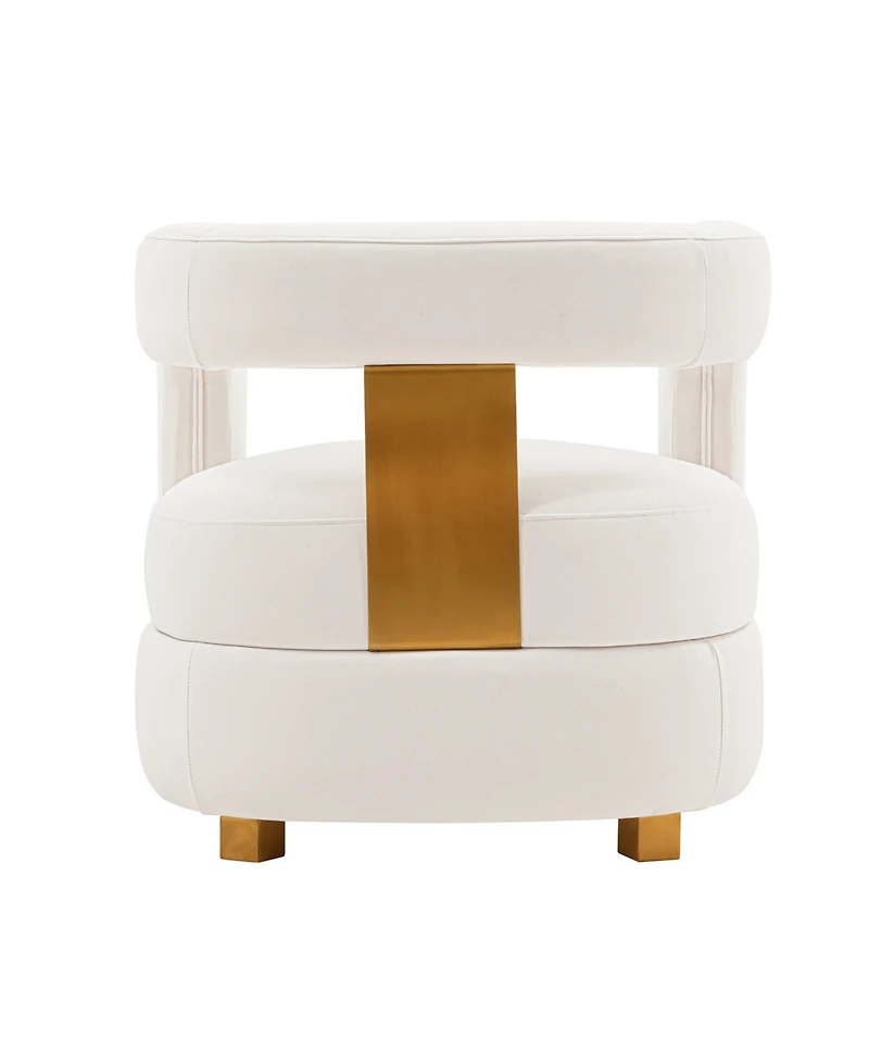 Manhattan Comfort Amirah Modern 27.17" Velvet Upholstered Accent Chair