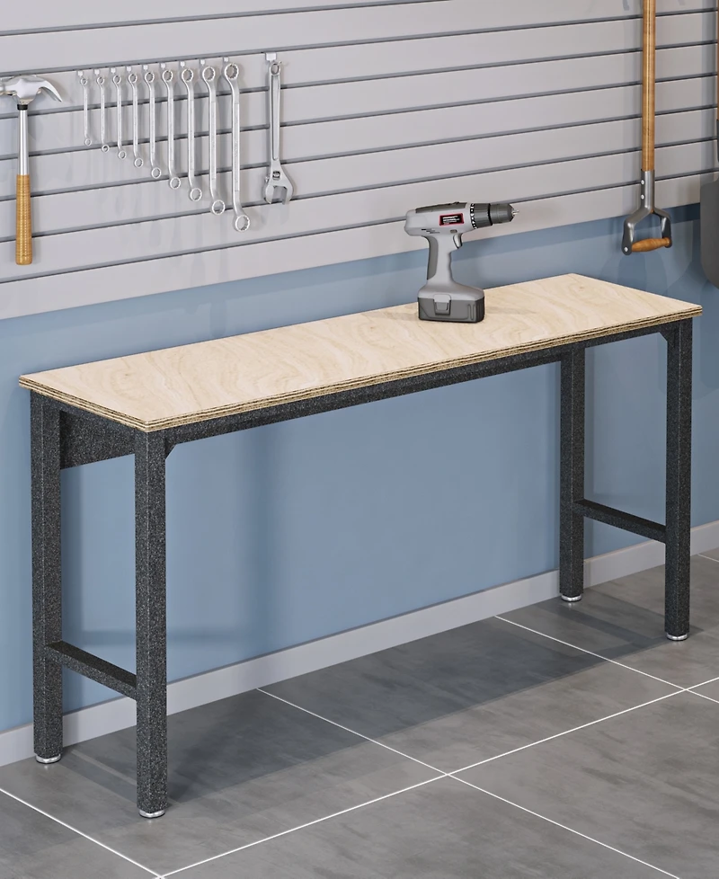 Manhattan Comfort Fortress 37.6" Metal Garage Table