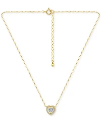 Giani Bernini Heart Cut Necklace (1-1/2 ct. t.w.) in Gold Plated Sterling Silver, Macy's Exclusive