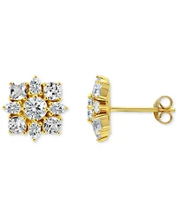 Giani Bernini Stud Earrings (3-1/3 ct.t.w) in 18K Gold Plated Sterling Silver, Macy's Exclusive
