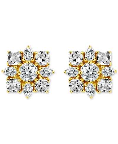 Giani Bernini Stud Earrings (3-1/3 ct.t.w) in 18K Gold Plated Sterling Silver, Macy's Exclusive