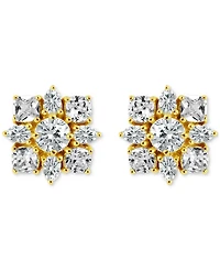 Giani Bernini Stud Earrings (3-1/3 ct.t.w) in 18K Gold Plated Sterling Silver, Macy's Exclusive