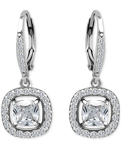 Giani Bernini Cushion Cut Drop Earrings (2-1/2 ct. t.w.) in Sterling Silver, Macy's Exclusive