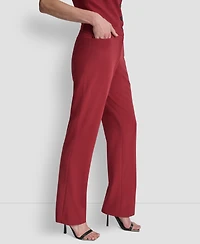 Dkny Petite Mid-Rise Streamlined Modern Fit Trouser