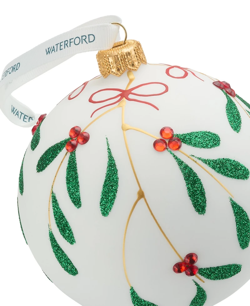 Waterford Holiday Heirlooms Mistletoe Bauble Ornament