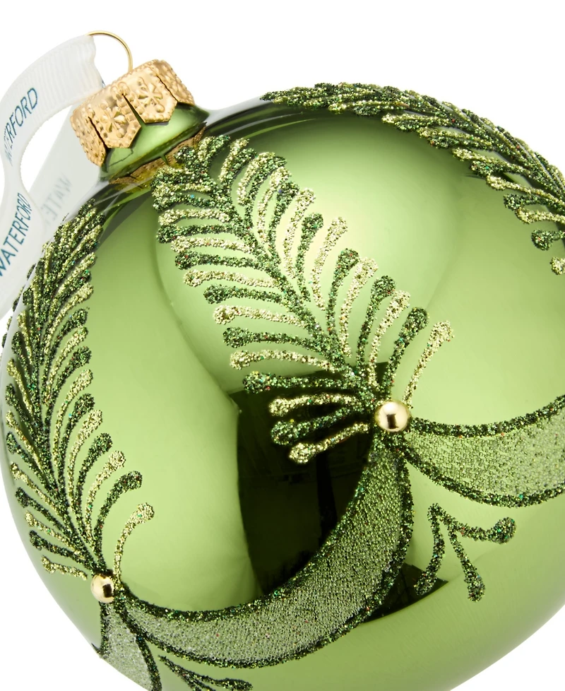 Waterford Holiday Heirlooms Green Bauble Ornament