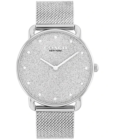 Coach Women's Elliot Silver Tone Stainless Steel Mesh Bracelet Watch, 36mm