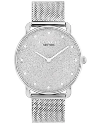 Coach Women's Elliot Silver Tone Stainless Steel Mesh Bracelet Watch, 36mm