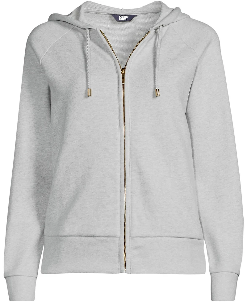 Lands' End Women's Plus Serious Sweats Relaxed Long Sleeve Full Zip Hoodie Sweatshirt