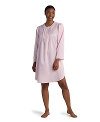 Miss Elaine Women's Round Neck Long Sleeve Gown