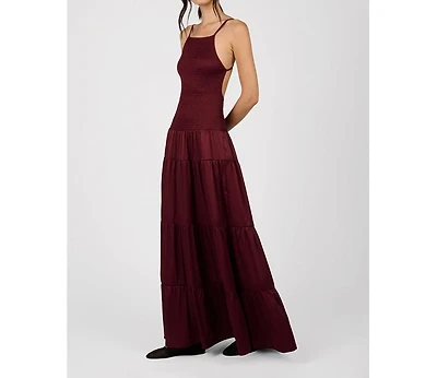 WeWoreWhat Women's Smocked Drop Waist Maxi Dress