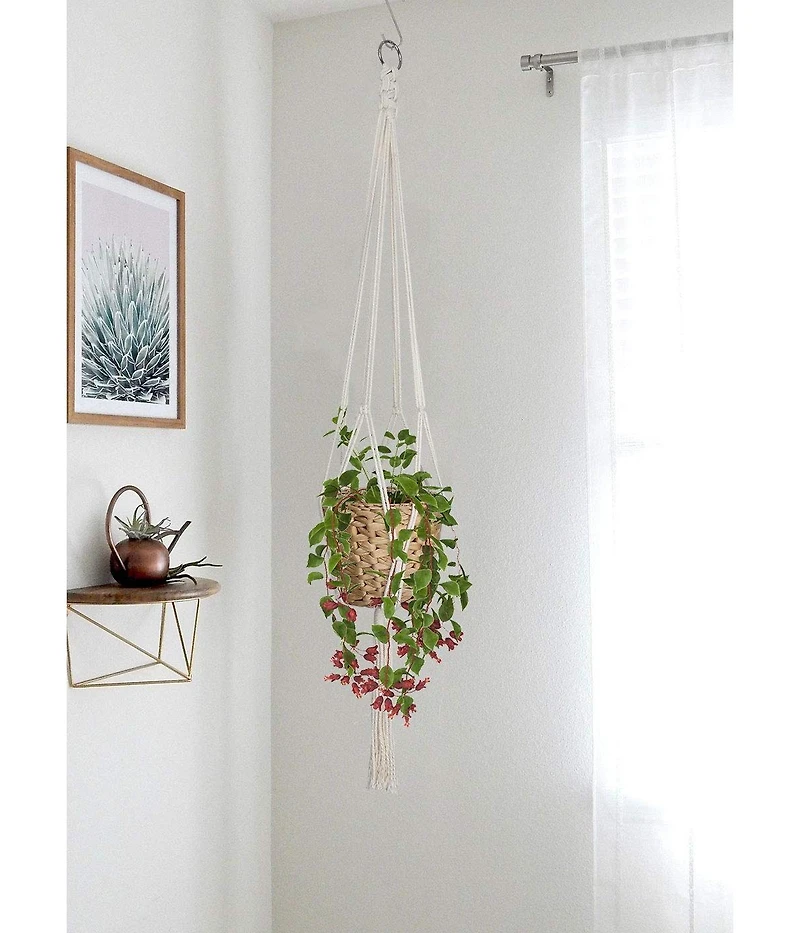 Alladinbox Macrame Plant Hanger 2-Pack Indoor Outdoor Hanging Planter Holder