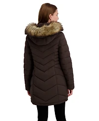 Laundry By Shelli Segal Women's Sega Belted Puffer Coat