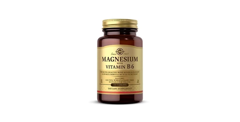 Solgar Magnesium with Vitamin B6 Tablets, 100 Tabs