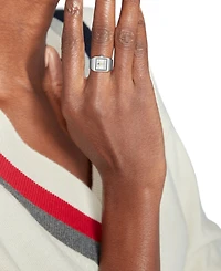 Tommy Hilfiger Women's Quartz Silver Tone Stainless Steel Watch Ring, 15mm