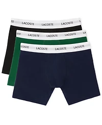 Lacoste Men's 3-Pack Regular-Fit Logo Boxer Briefs