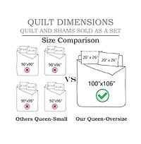 MarCielo 100% Cotton Oversized Bedspread Quilt Set Tw