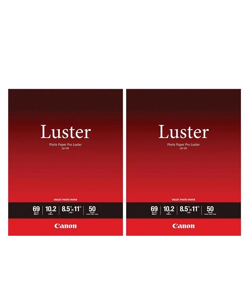 Canon 2 Pack Canon Lu-101 Pro Luster Photo Paper (8.5x11", 50 Sheets, 255 gsm)