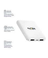 Pursonic Ultra-Compact Magnetic Wireless Power Bank – 5000mAh Portable Charger with Magnetic Suction & Wireless Output