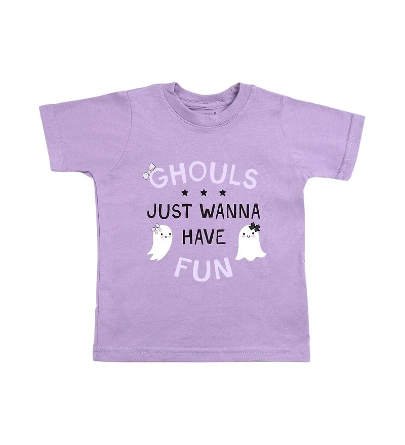 Sweet Wink Little and Big Girls Ghouls Just Wanna Have Fun Halloween Short Sleeve T-Shirt