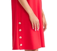 Jones New York Petite Short Sleeve A-line Dress