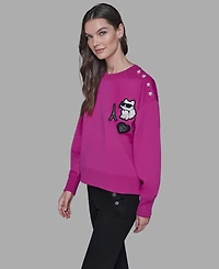 Karl Lagerfeld Paris Choupette Long Sleeve Sweater