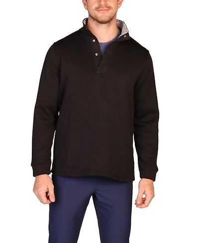 Tailorbyrd Men's Sweater Knit Snap Placket Pullover