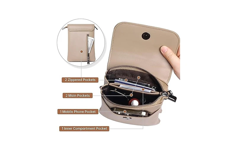 Kemimoto Crossbody Bags for Women Small Cell Phone Wallet Purse with Adjustable Strap Women's Shoulder Handbag