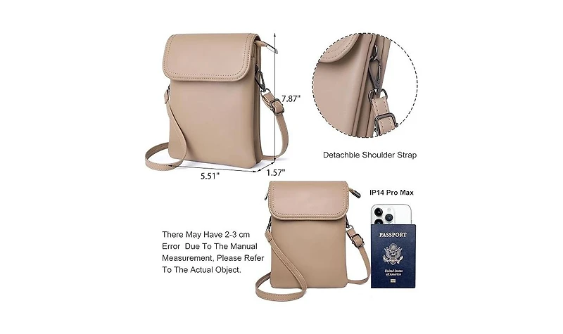 Kemimoto Crossbody Bags for Women Small Cell Phone Wallet Purse with Adjustable Strap Women's Shoulder Handbag