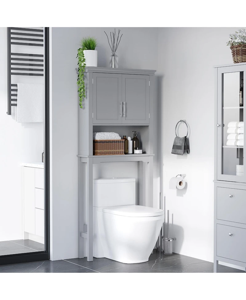 Slickblue Space-Saving Bathroom Organizer Cabinet for Towels and Essentials