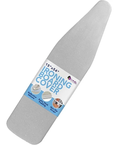 Florida Brands Ironing Board Cover and Pad - 15" x 54" - Large Fits All Standard Sizes - Heat Reflective Iron Pad
