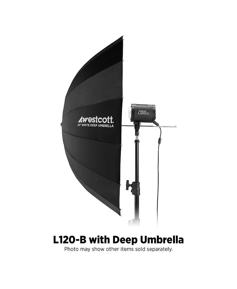 Westcott L120-b 120W Bi-Color Cob Led Light, Black