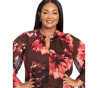London Times Plus Bell Sleeve Dress
