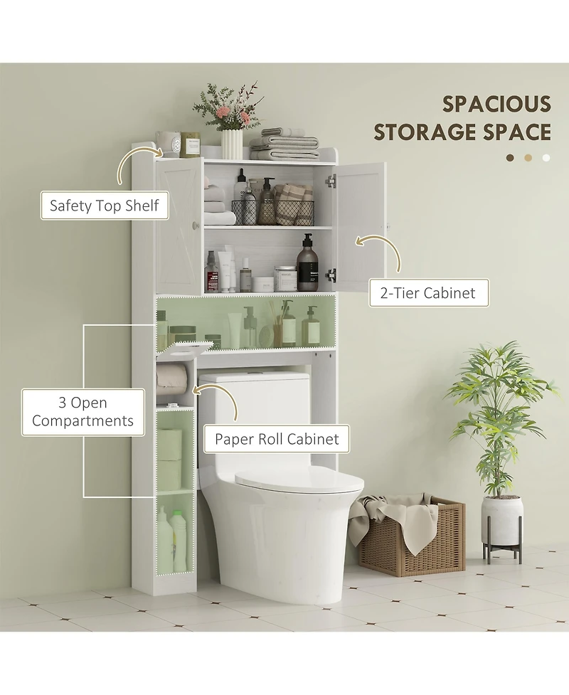 Bathroom Cabinet for Towels and Essentials with Sturdy, Space-Efficient Design