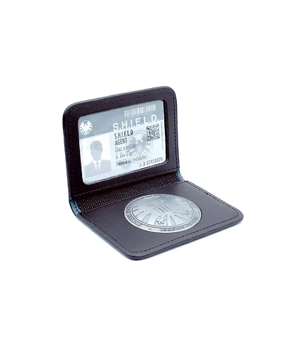 SalesOne Llc Marvel Agents Of S.h.i.e.l.d. Badge Id Card Replica Set Exclusive | Marvel Studios Collectible 4-Inch Black Leather Wallet | Superhero Co