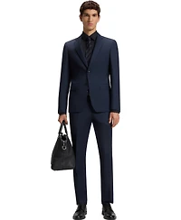 Boss by Hugo Men's Stretch-Cotton Poplin Regular-Fit Dress Shirt