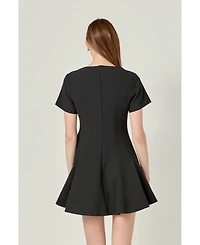 English Factory Women's Flare Mini Dress