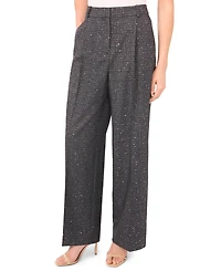 CeCe Women's Mid Rise Wide Leg Trousers