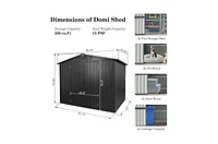 Clihome 6.2-ft x 8.2-ft Galvanized steel Storage Shed