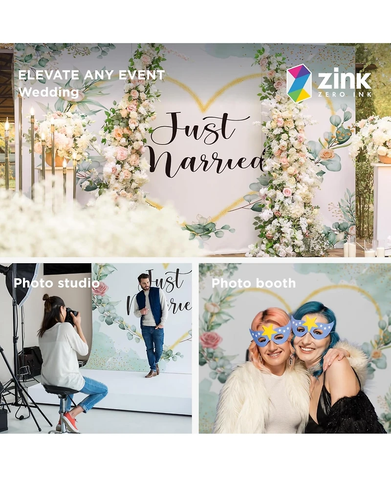 Zink Wedding Photo Backdrop