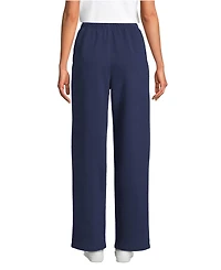 Lands' End Women's Petite Serious Sweats High Rise Relaxed Straight Leg Pants - Set Bottom