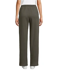 Lands' End Women's Petite Serious Sweats High Rise Relaxed Straight Leg Pants - Set Bottom