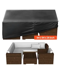 Slickblue Heavy Duty Patio Furniture Cover 420D for Table, Chairs, and Sofa Set