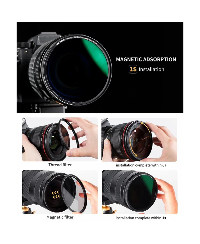 K&F Concept 82mm Nano-x Cpl Magnetic Filter