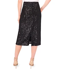 CeCe Women's Pencil Sequin Midi Skirt